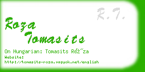 roza tomasits business card